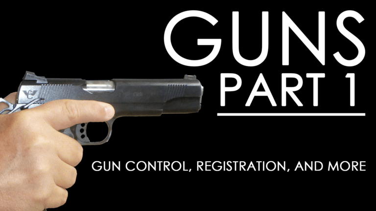 PODCAST: Guns - Part 1. Gun Control, Registration, Facts, and more.