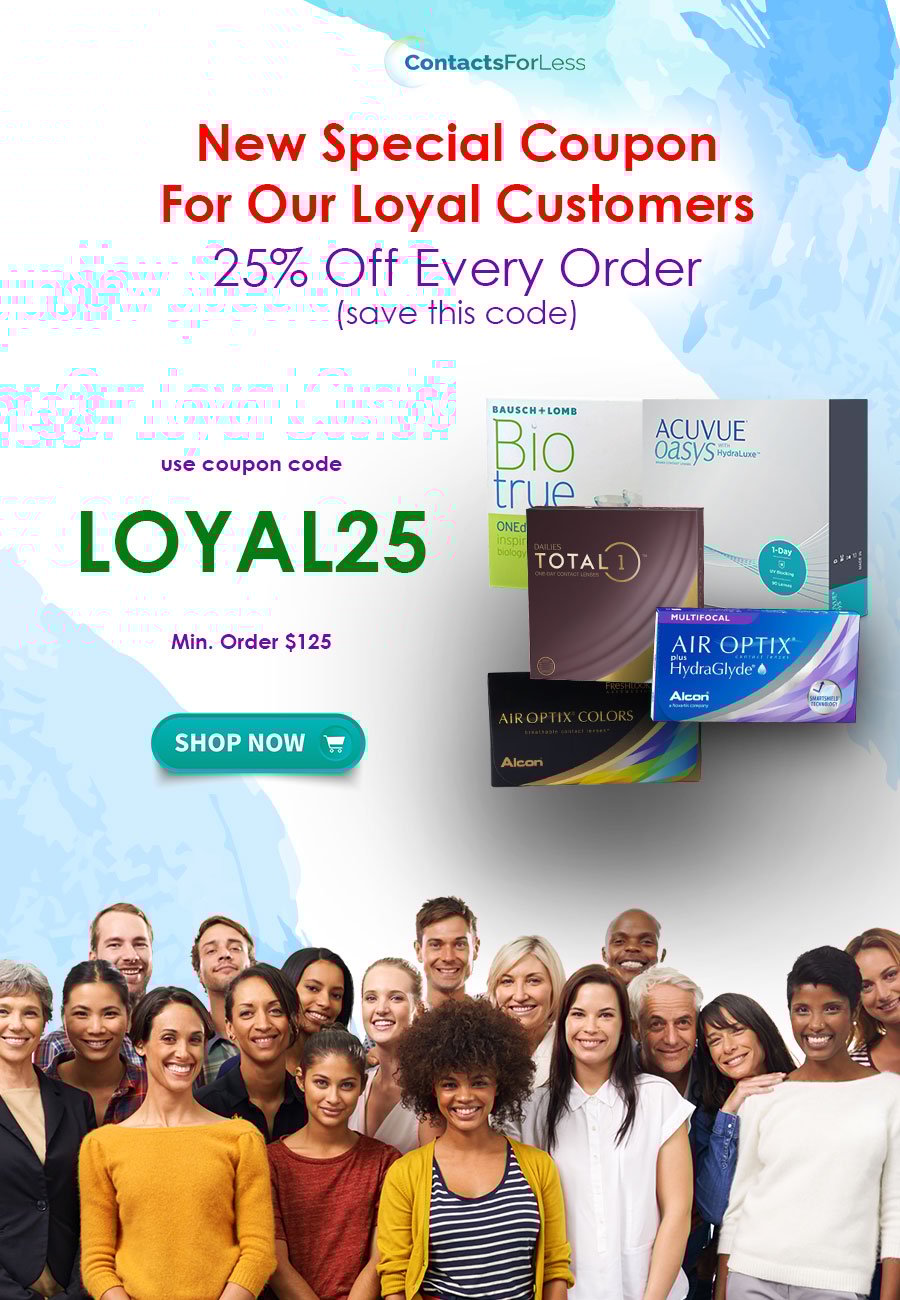Save 25% on Contact Lenses