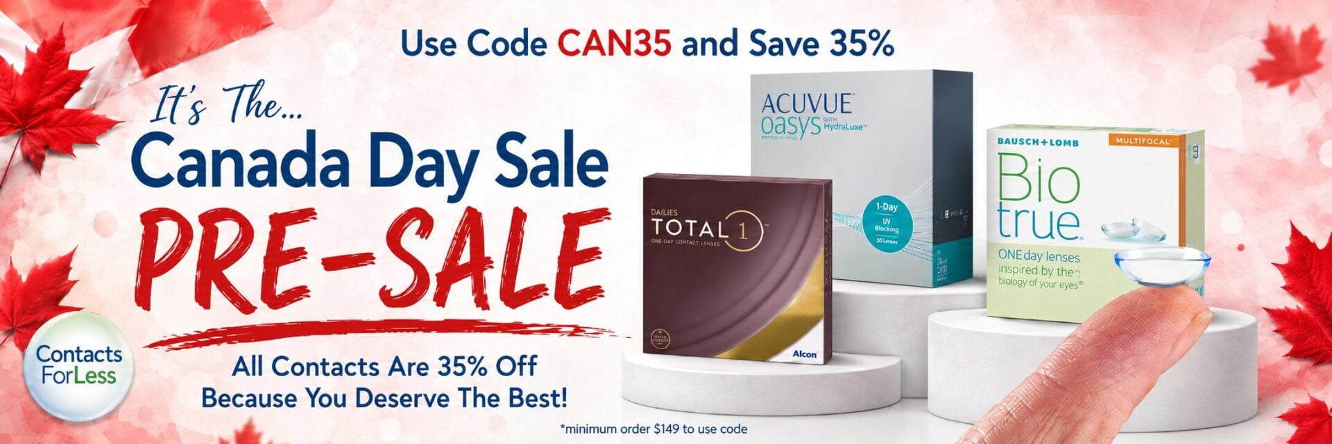 Canada Day Contact Lens Sale Announcement