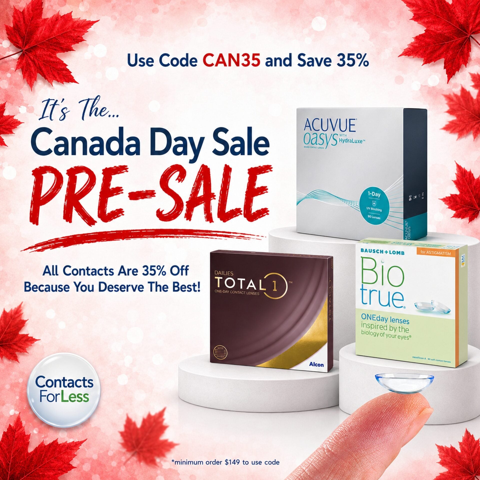 Canada Day Contact Lens Sale Announcement