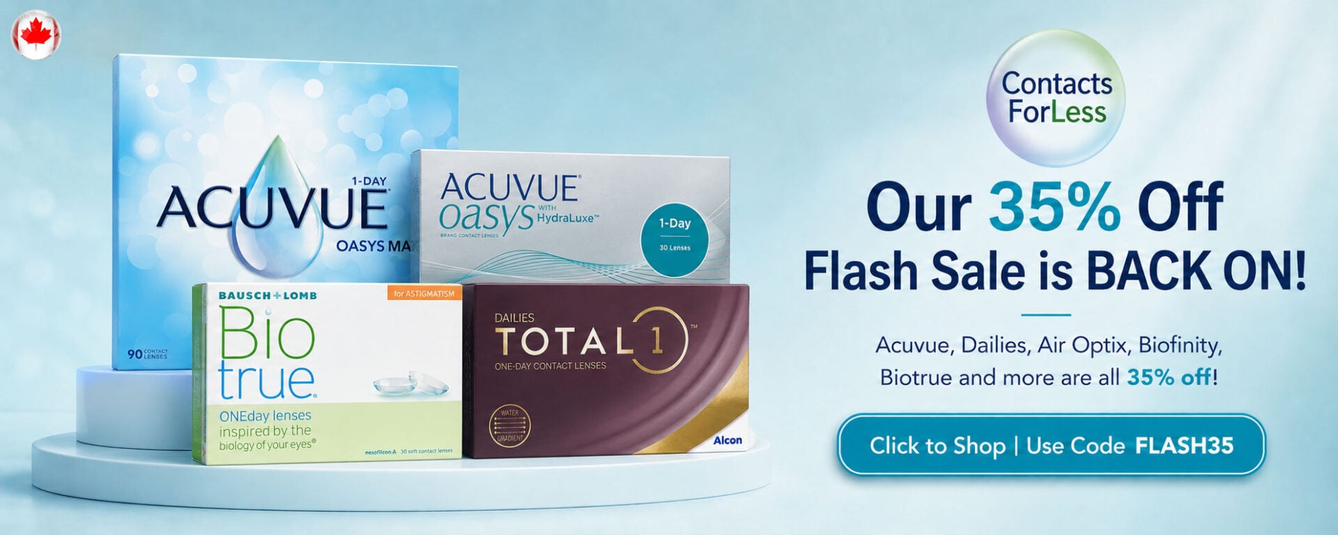 Banner for contact lens sale